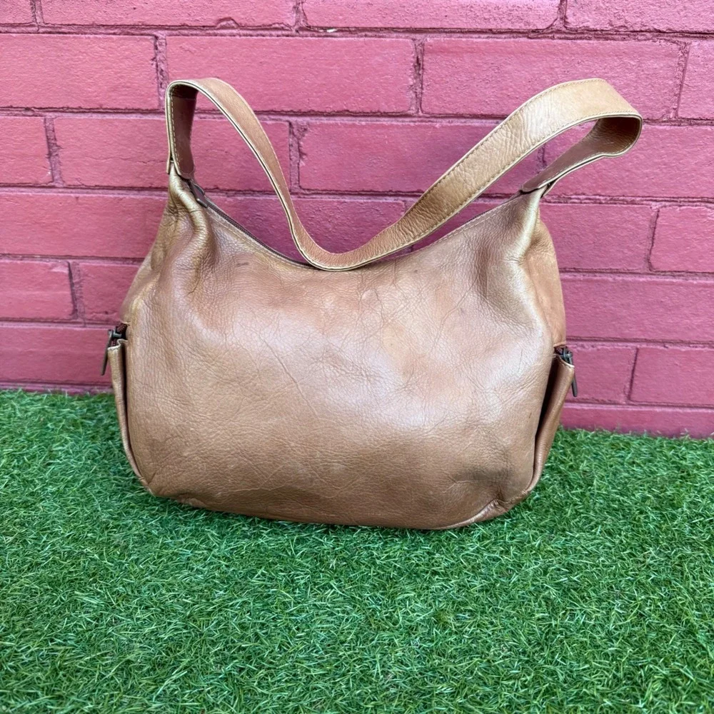 Vintage Y2K Wilsons Leather‎ Hobo Purse Shoulder Bag Women Boho Preppy Brown